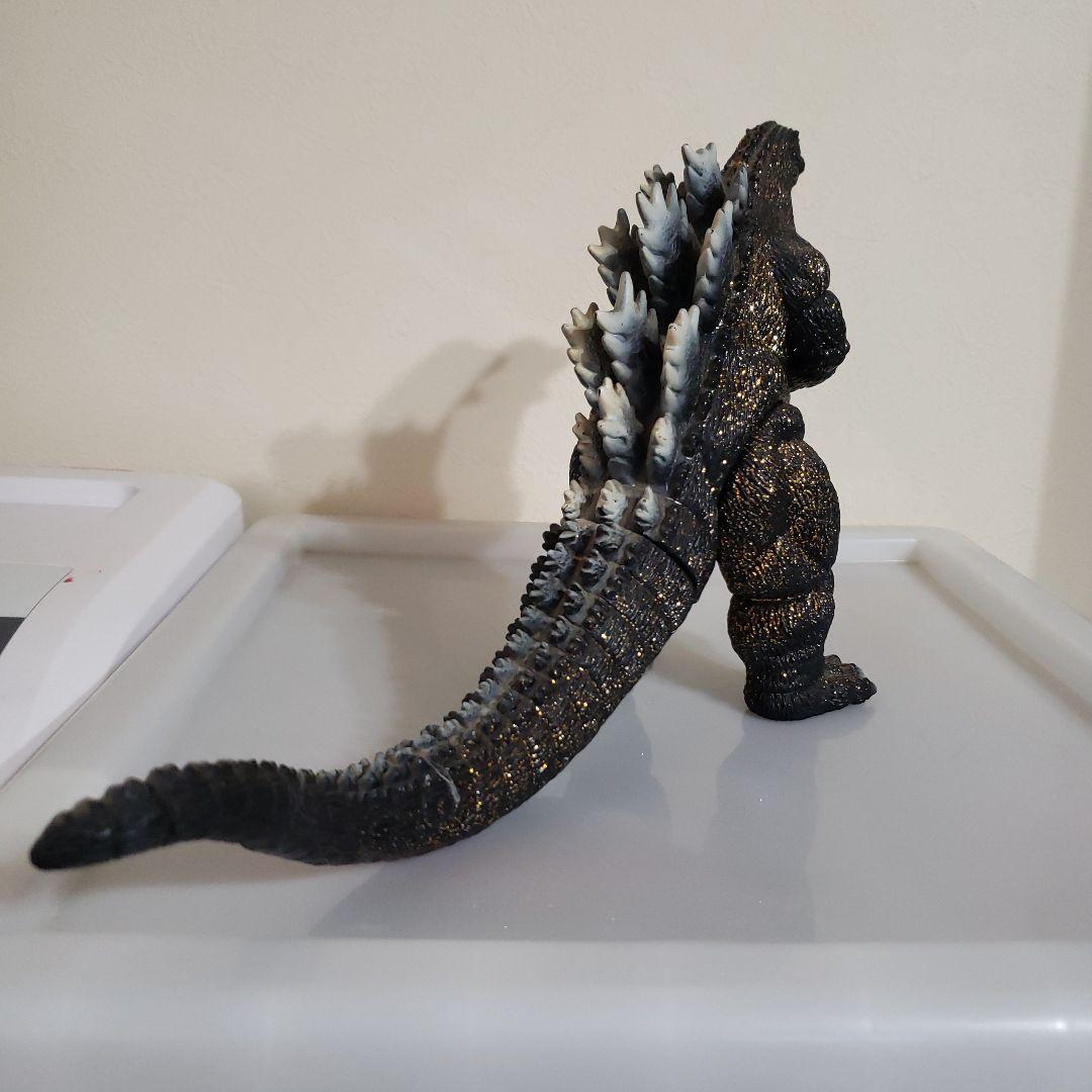 バンダイ　ソフビ　世紀末覇王ゴジラ 黒と金のラメ 約30cm