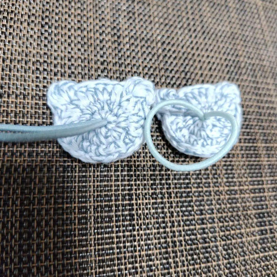 ふたごのくまちゃん　ヘアゴム2p　ブルーデニム