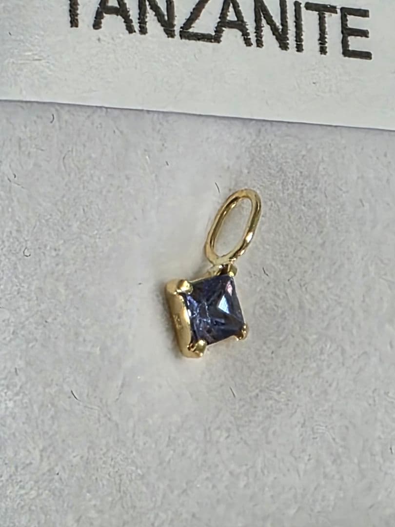 K18YG　3mm　0.15ct　TANZANITE　タンザナイト　ペンダント