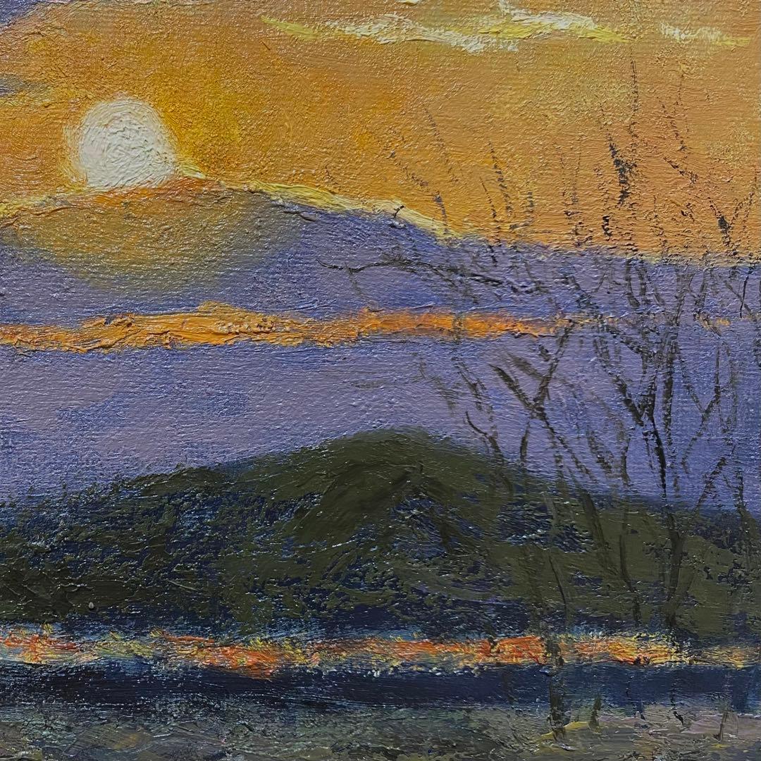 夕焼け F3 キャンバス 風景 油彩画 絵画