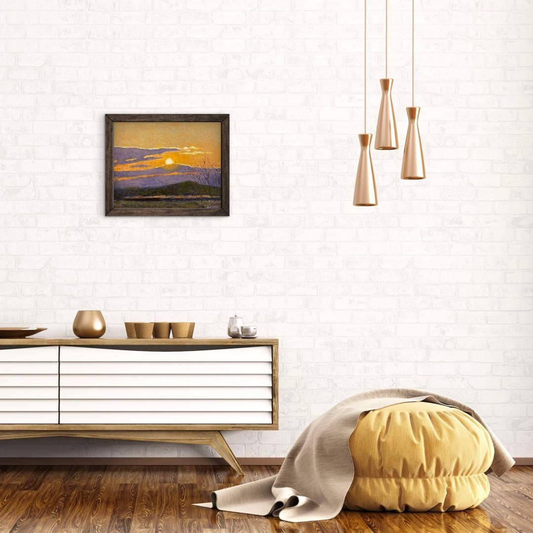 夕焼け F3 キャンバス 風景 油彩画 絵画