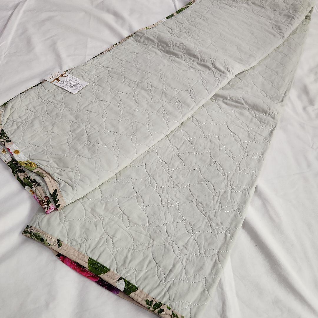 昭和西川 Fioretta水洗いキルトパッドシーツ　ダブル　⤵