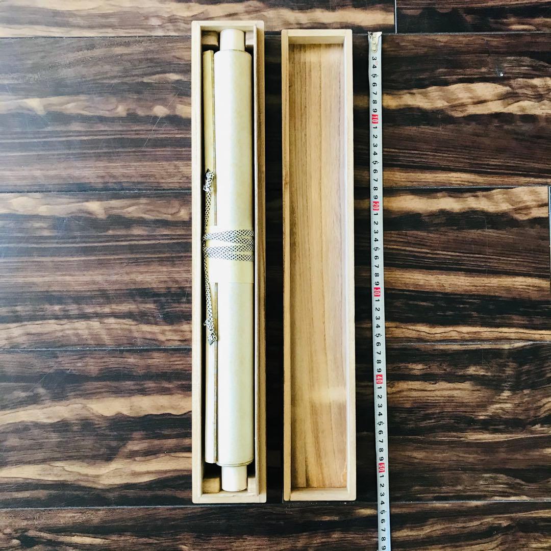 掛軸 在銘 共箱 一行書 茶掛 茶道具O-83