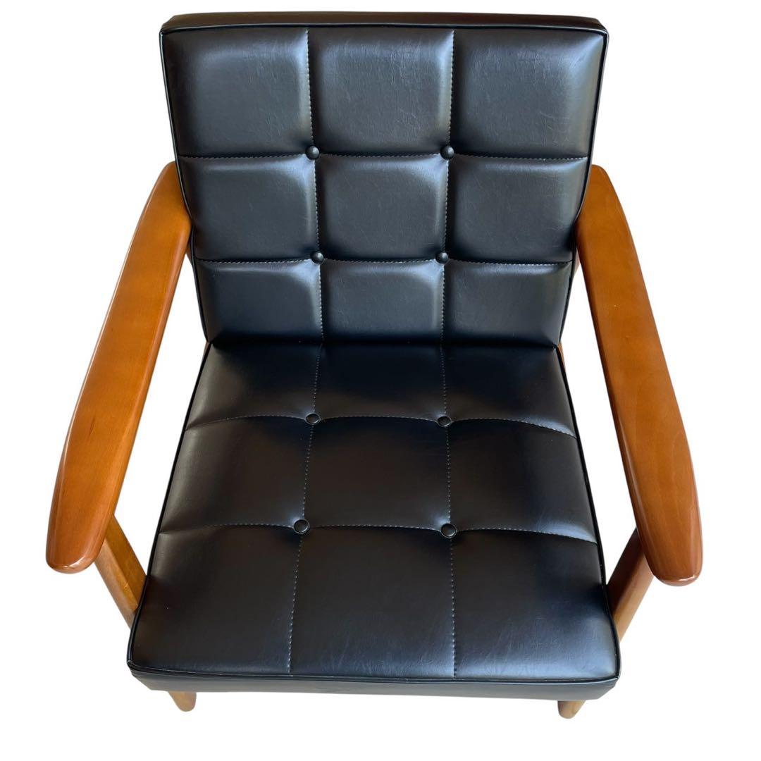 美品 カリモク60 Kチェア 1シーター スタンダードブラック W36140BW