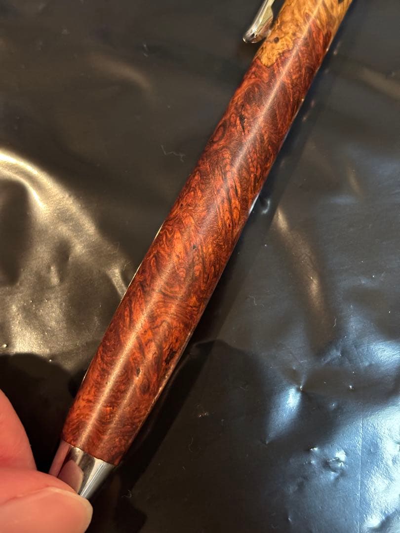 工房 楔 本花梨 瘤 紅白 スポルテッド 木軸 シャープペン 0.9mm