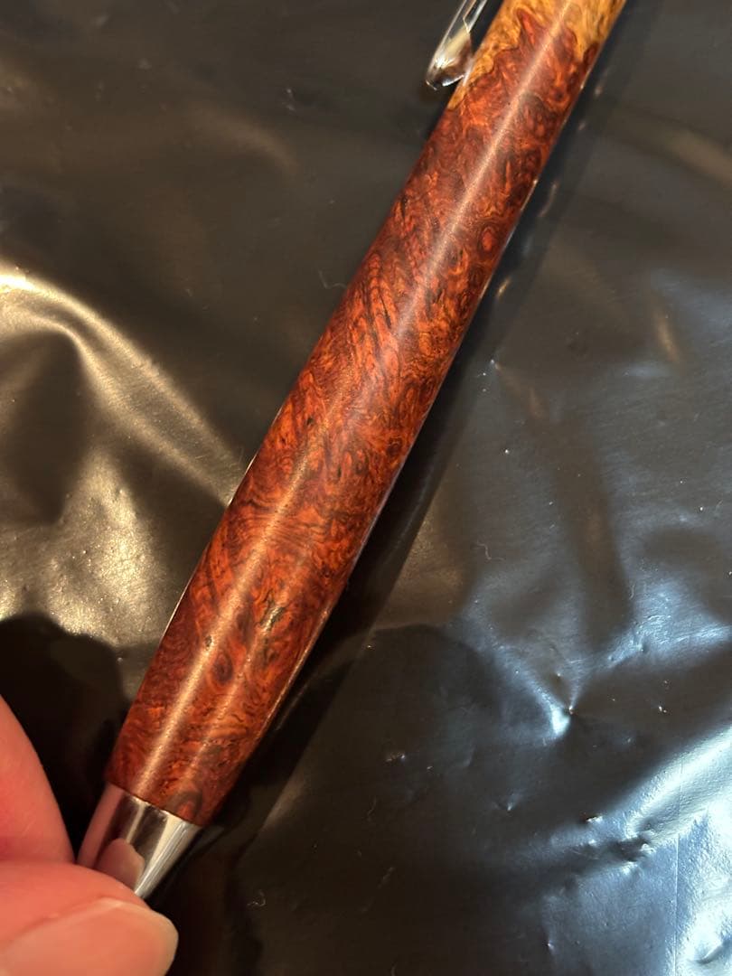 工房 楔 本花梨 瘤 紅白 スポルテッド 木軸 シャープペン 0.9mm