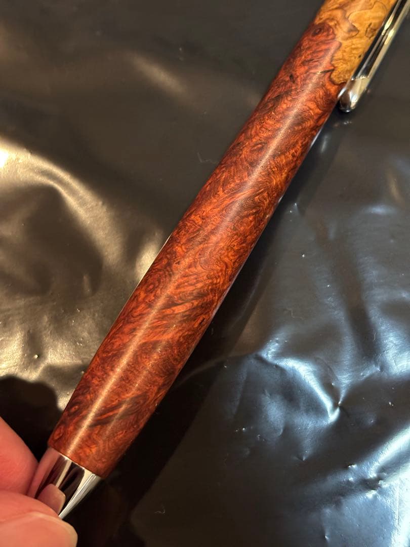 工房 楔 本花梨 瘤 紅白 スポルテッド 木軸 シャープペン 0.9mm