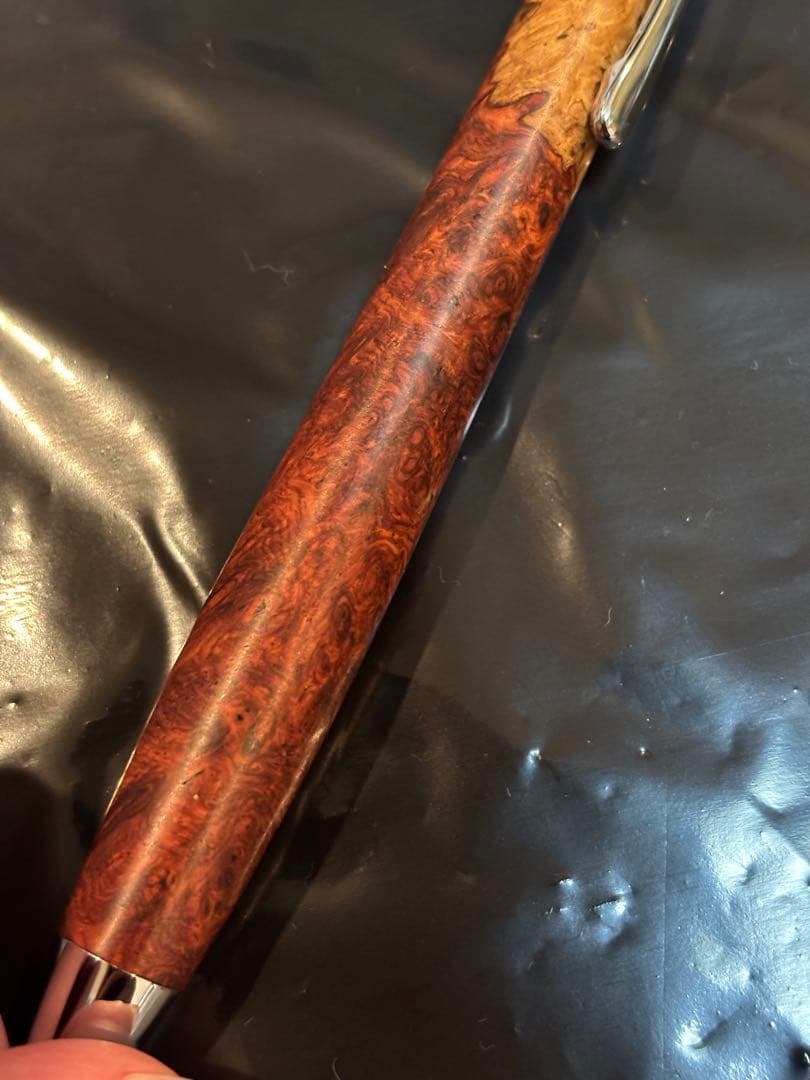 工房 楔 本花梨 瘤 紅白 スポルテッド 木軸 シャープペン 0.9mm