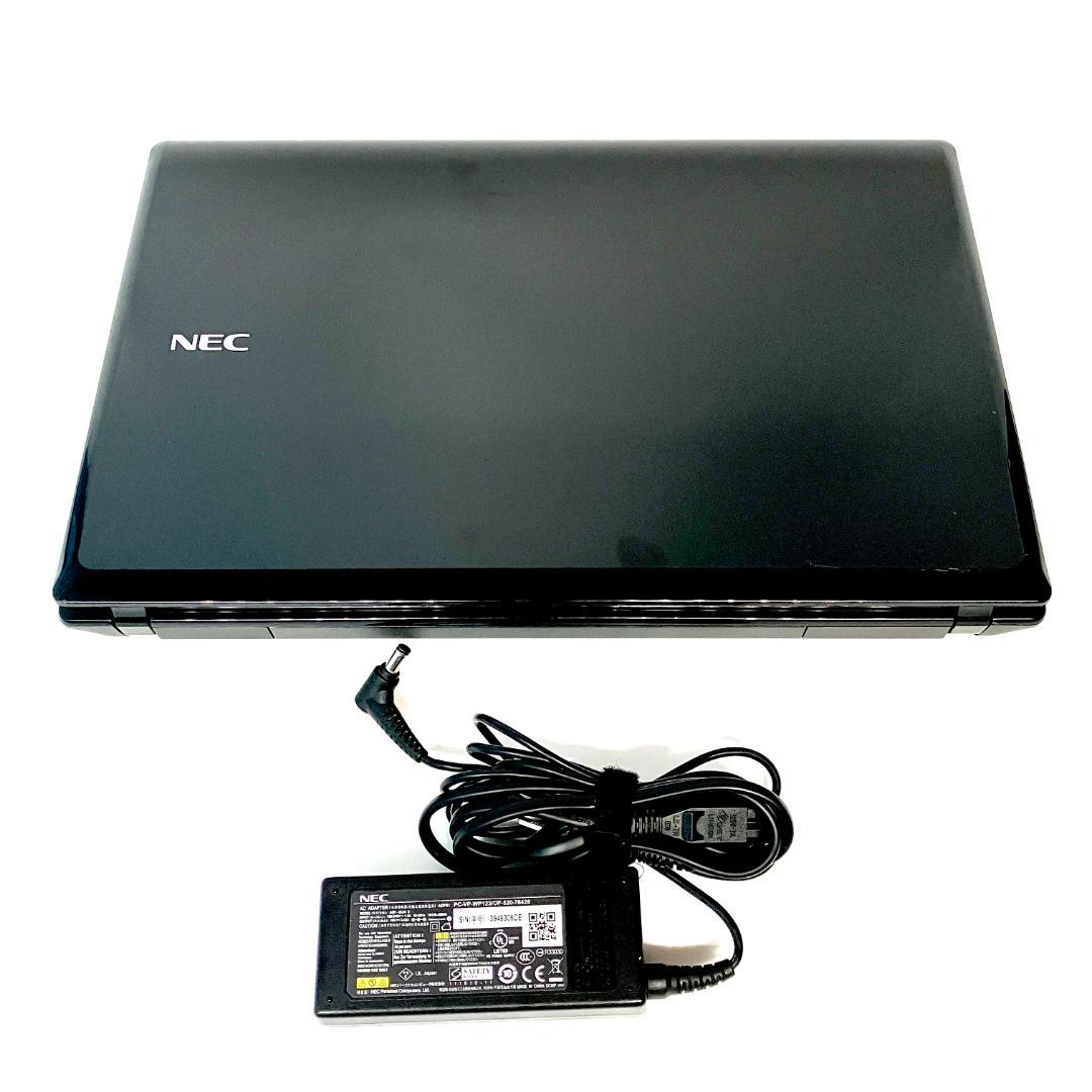 綺麗めブラック★NEC 15.6型 SSD+i5 カメラ DVD ノートパソコン