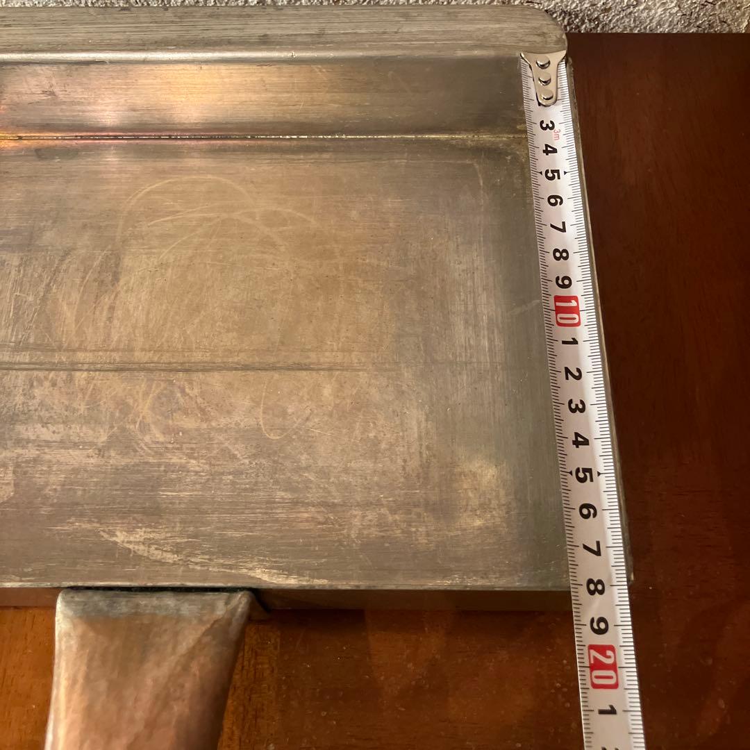 特注 プロ業務用 銅玉子焼き器 24.5×18×4㎝中古　銅製　銅製品