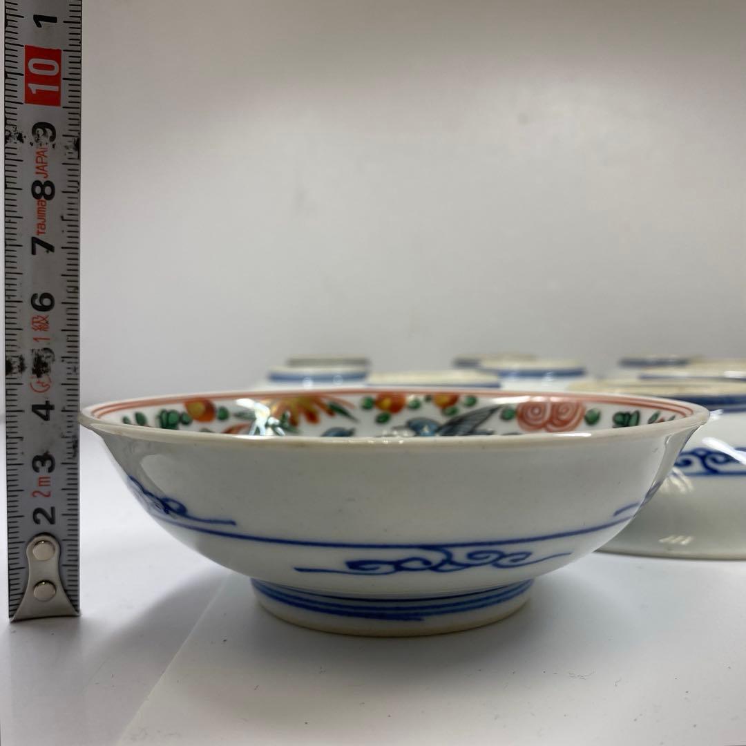 大日本永楽造　呉須赤絵小皿14枚　木箱直径12㎝　東Y7-0314☆2Fトヒサエ