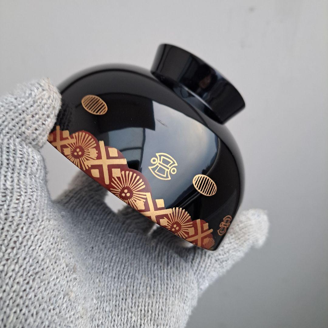 【会津漆器　御吸物椀×4客】天然木製　錦絵　長期保管品