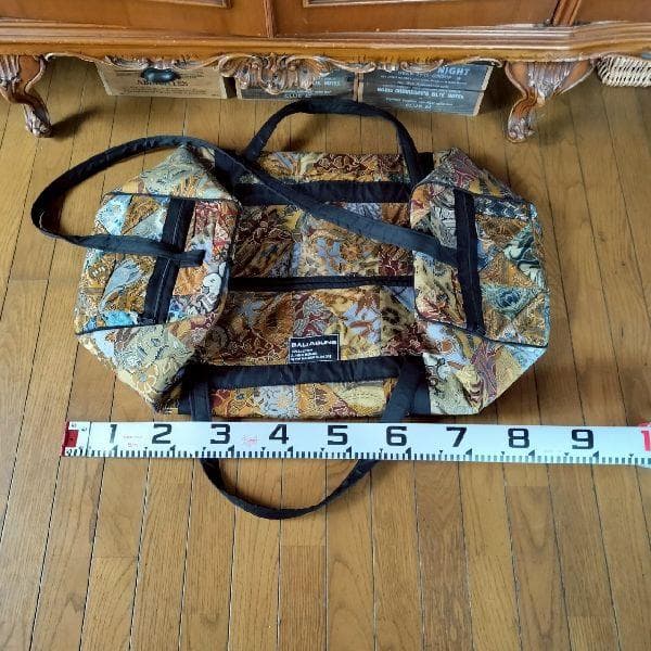 インドネシア バリ島 アグン 特大 バティック パッチワーク ボストンバッグ