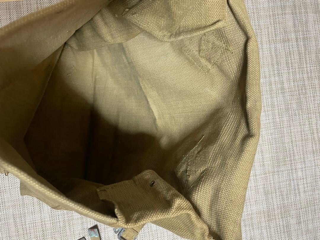 ベージュ キャンバスバッグ 調整可能ストラップ
