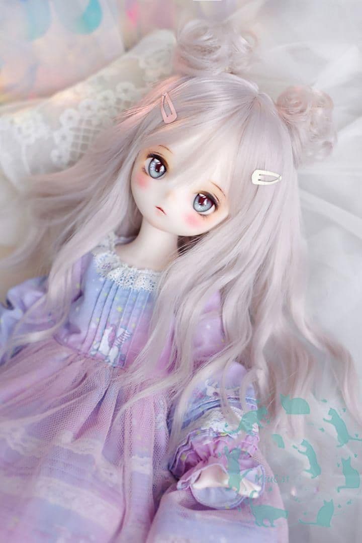 E27 BJD 1/3 人形 ドール ウィッグ カツラ 耐熱 ハンドメイド