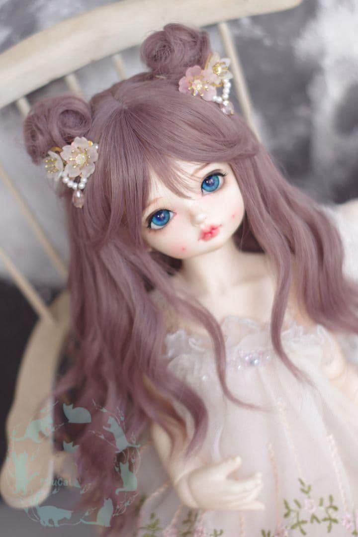 E27 BJD 1/3 人形 ドール ウィッグ カツラ 耐熱 ハンドメイド