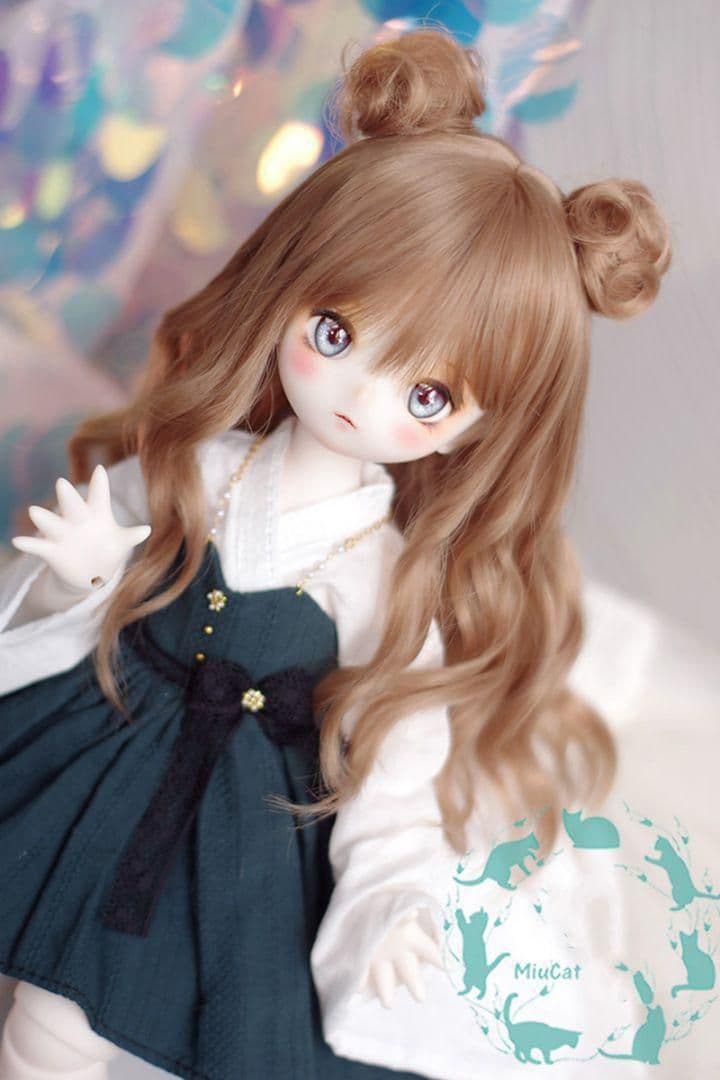 E27 BJD 1/3 人形 ドール ウィッグ カツラ 耐熱 ハンドメイド
