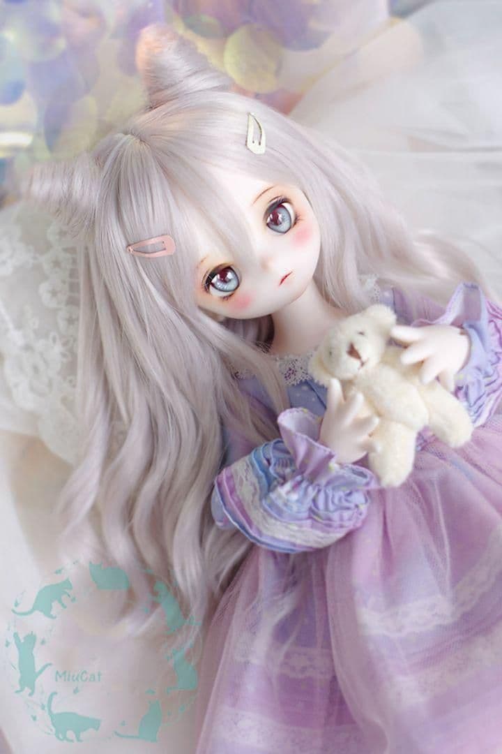 E27 BJD 1/3 人形 ドール ウィッグ カツラ 耐熱 ハンドメイド