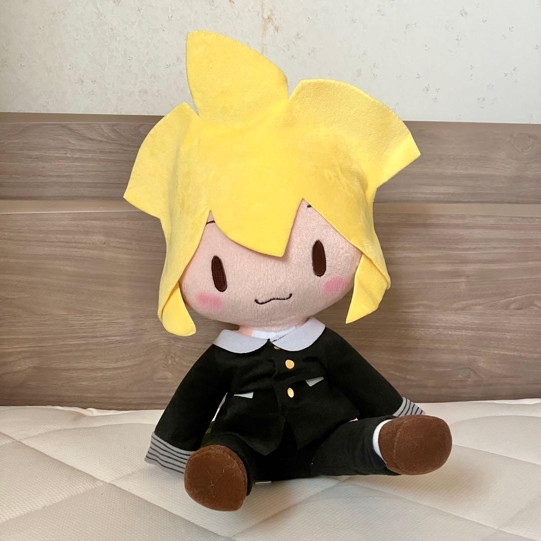 メガジャンボふわふわぬいぐるみ　鏡音リン　鏡音レン　制服　ver 2体セット