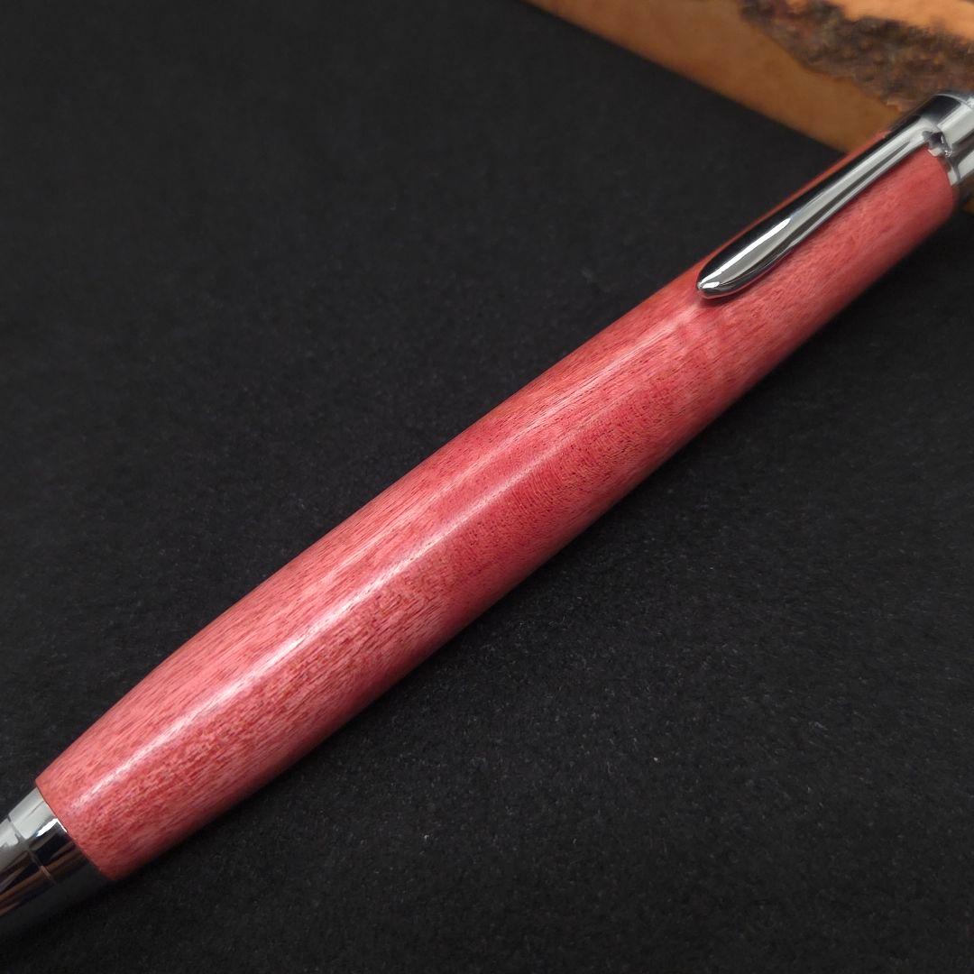 No.34ハンドメイド木軸シャーペンピンクアイボリー