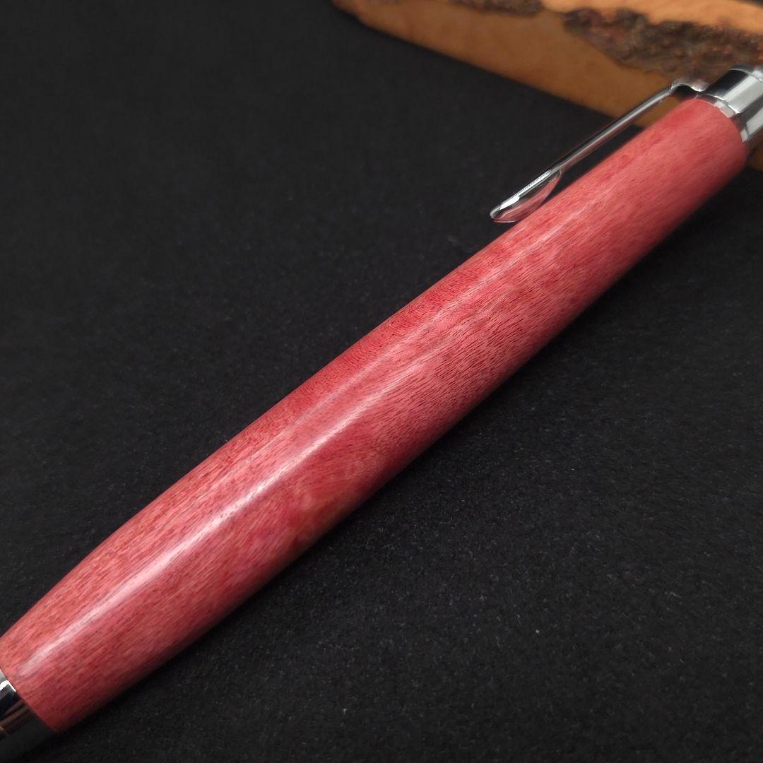 No.34ハンドメイド木軸シャーペンピンクアイボリー