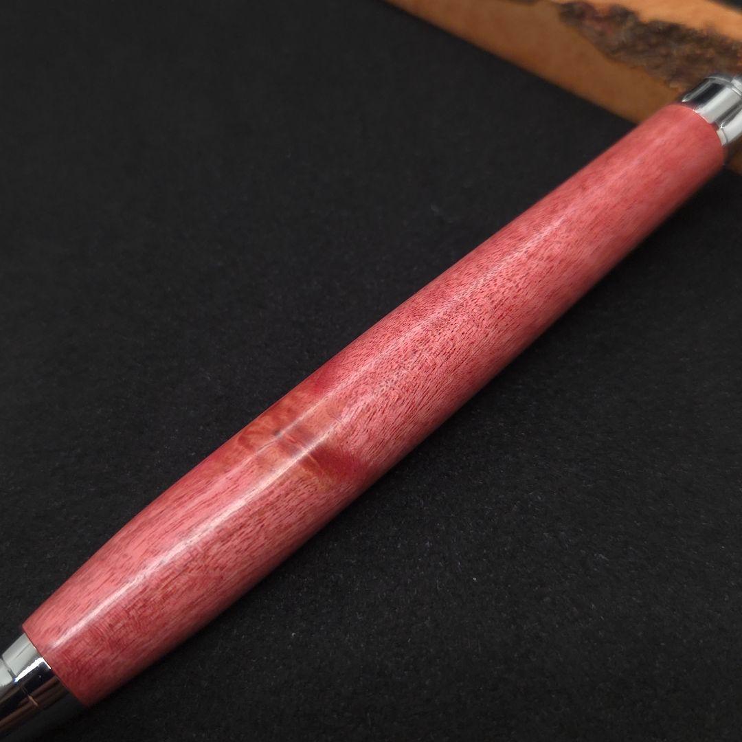 No.34ハンドメイド木軸シャーペンピンクアイボリー