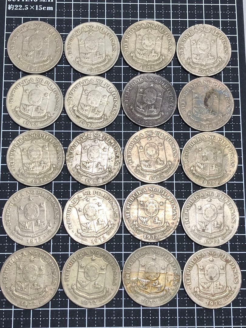 4261【フィリピン】大型1ペソ　硬貨　古銭　　20枚セット