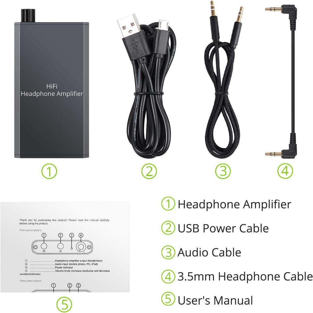 ポータブルヘッドホンアンプ - HIFI、充電式、iPod MP3 MP4対応