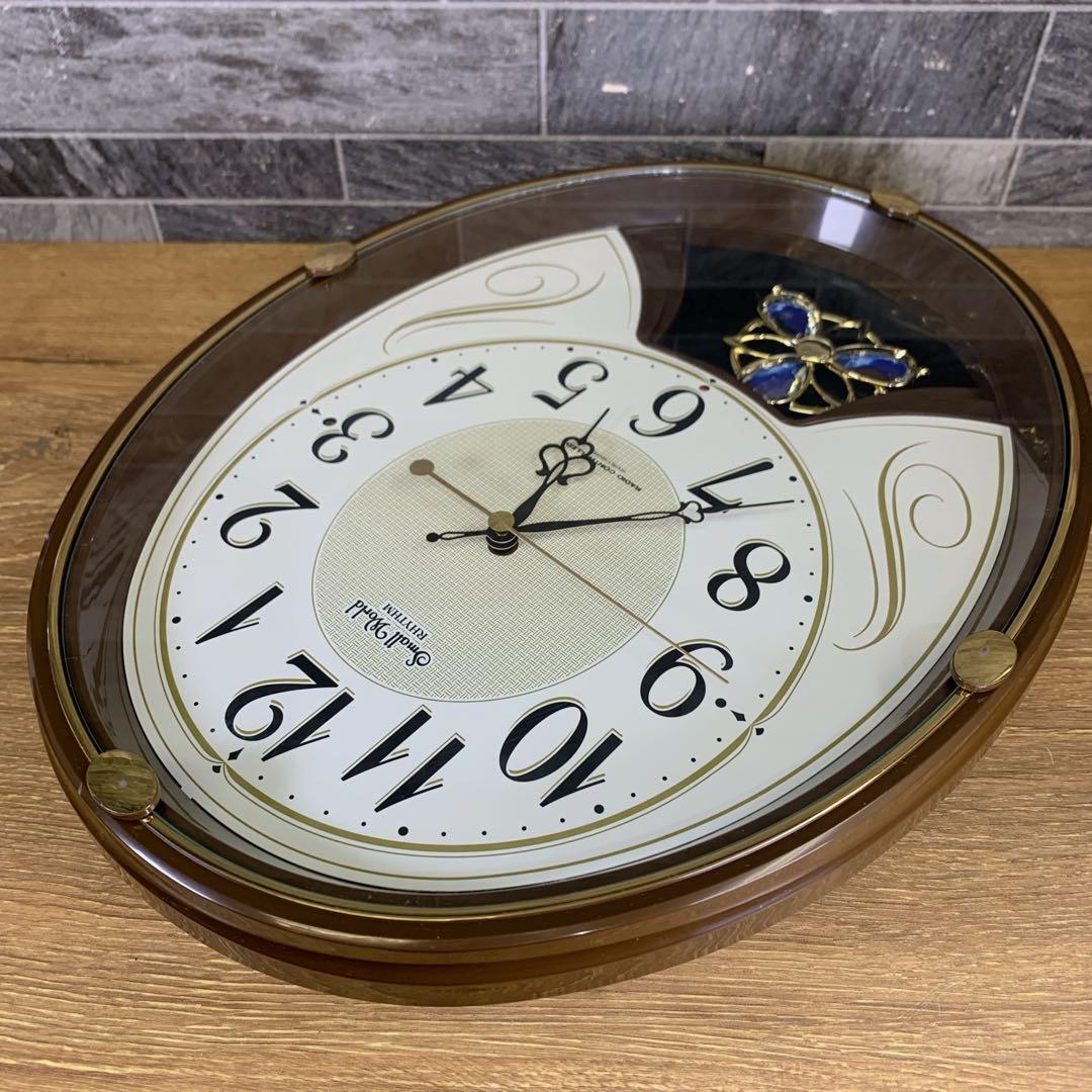 リズム時計　RHYTHM　電波掛け時計　スモール・ワールド・リリィＮ