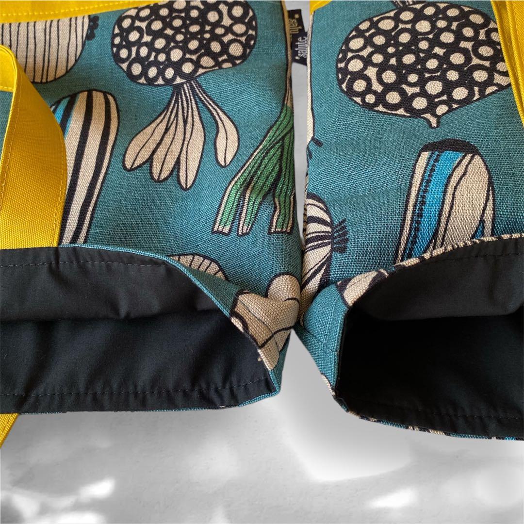 入園入学5点セット（salute* handmade）　ベジタブル柄×黄色