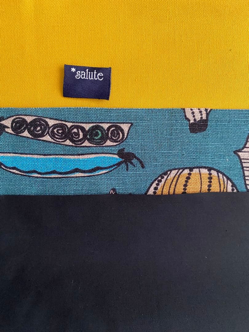 入園入学5点セット（salute* handmade）　ベジタブル柄×黄色