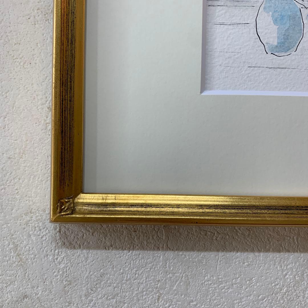 絵画　水彩肉筆画　真作　森茂子『古いホテルのコンシェルジュ（パリ）』