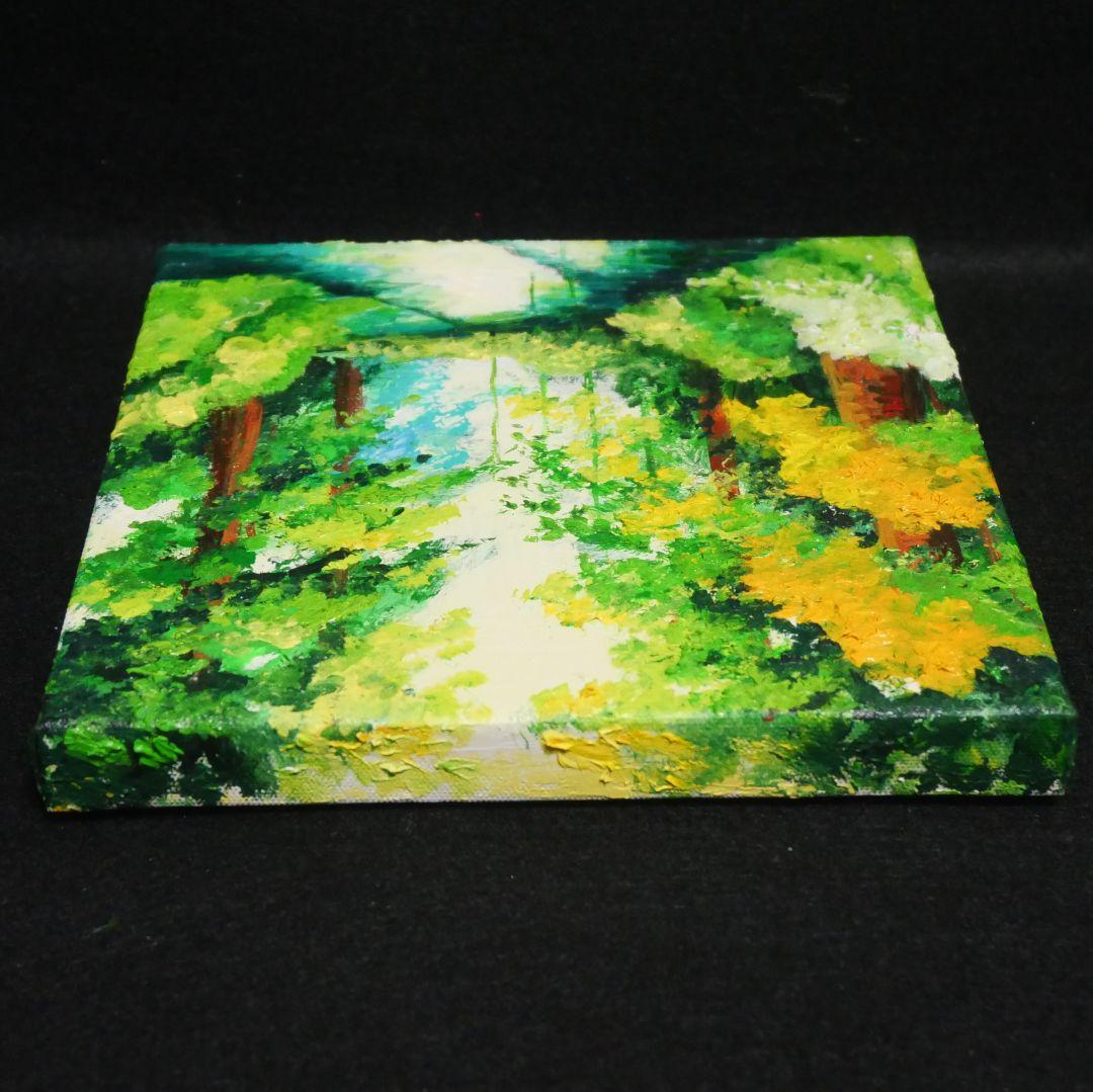 油絵 油彩 油彩画 絵画 絵 アートパネル【森の湖】