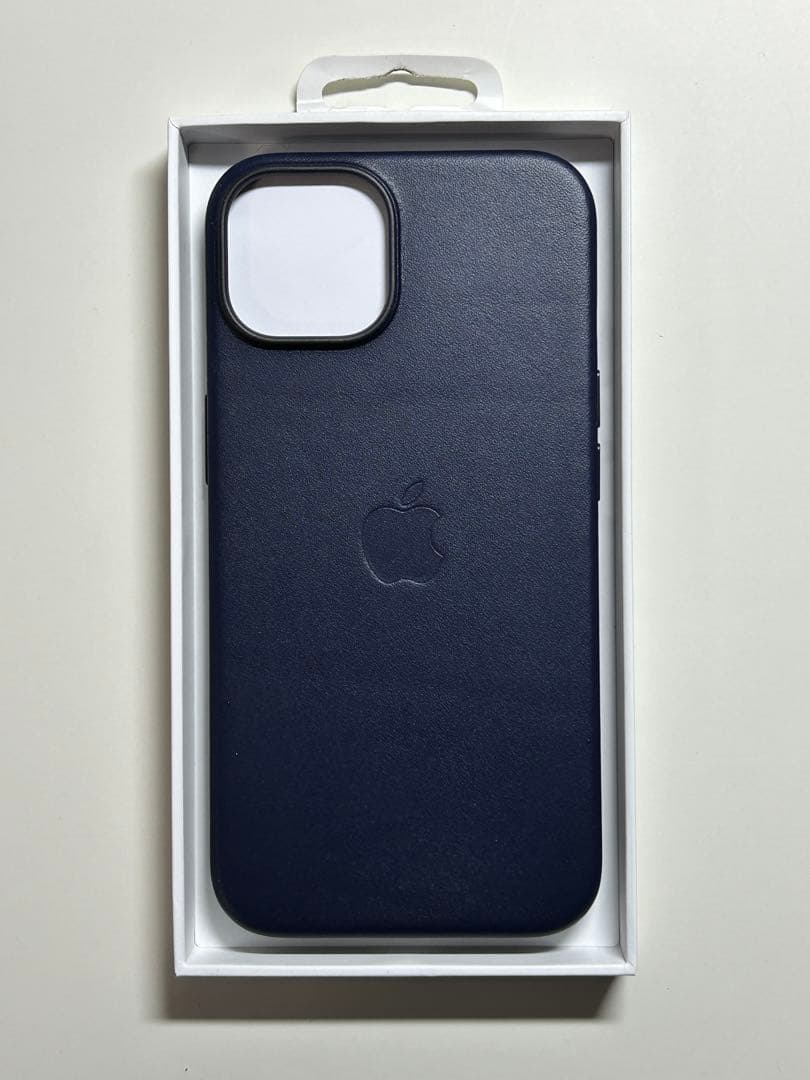 【新品】純正 iPhone 14 レザーケース・インク①