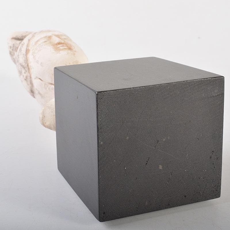 中国　唐代　加彩　人物俑　婦人胸像　置物　時代箱　M　R7157