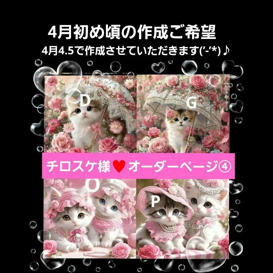 チロスケ様♥️オーダーページ④　両面パネルフラットポーチ　猫　ウサギ　ヒール