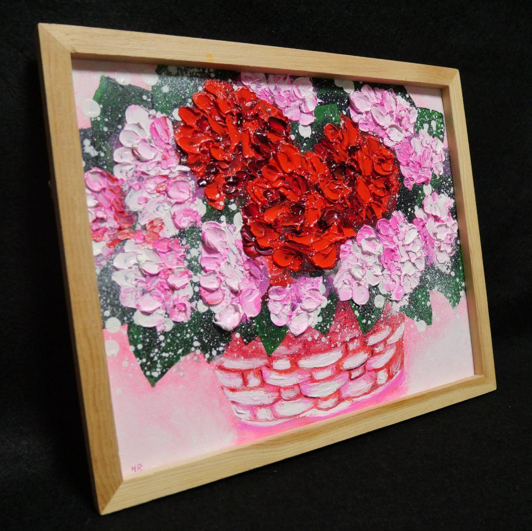 油絵 油彩 油彩画 絵 絵画【華やかなカーネーション】