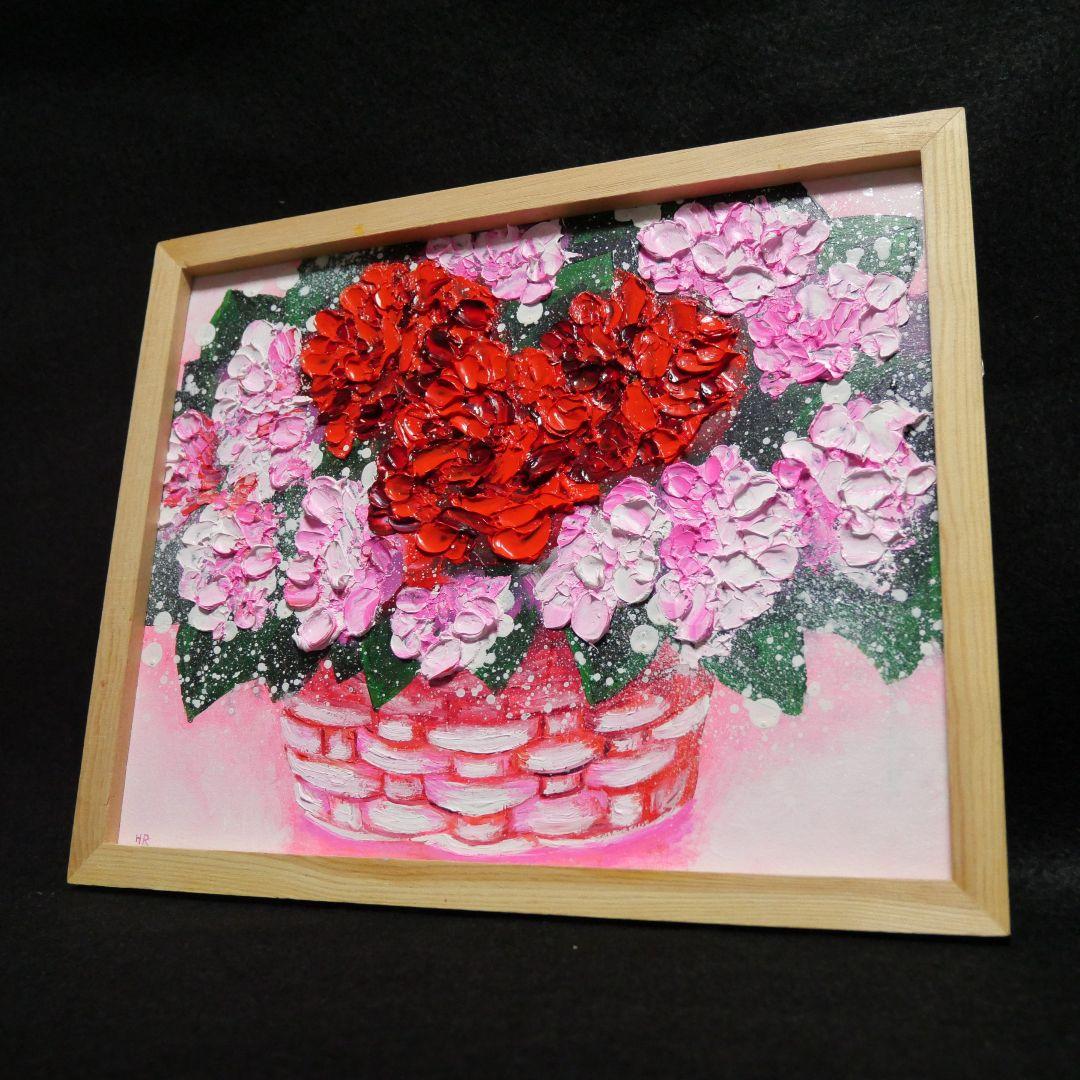 油絵 油彩 油彩画 絵 絵画【華やかなカーネーション】