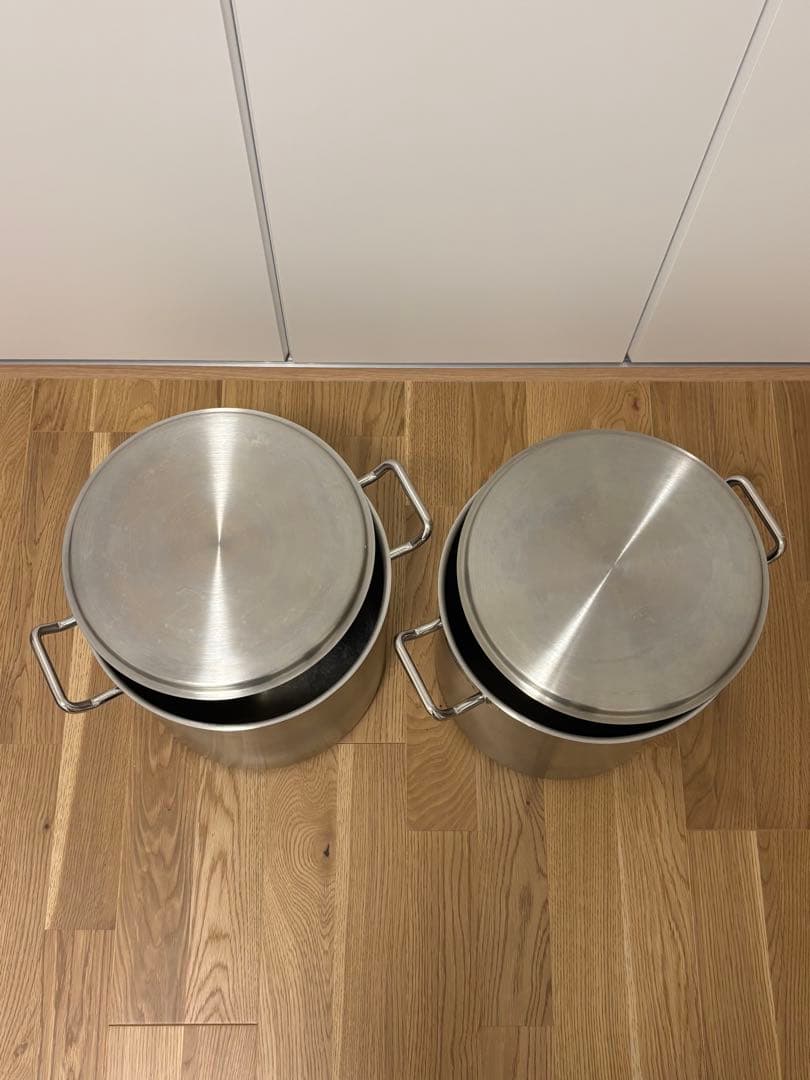 <2セット> PRO CHEF 26cm 寸胴　蓋あり