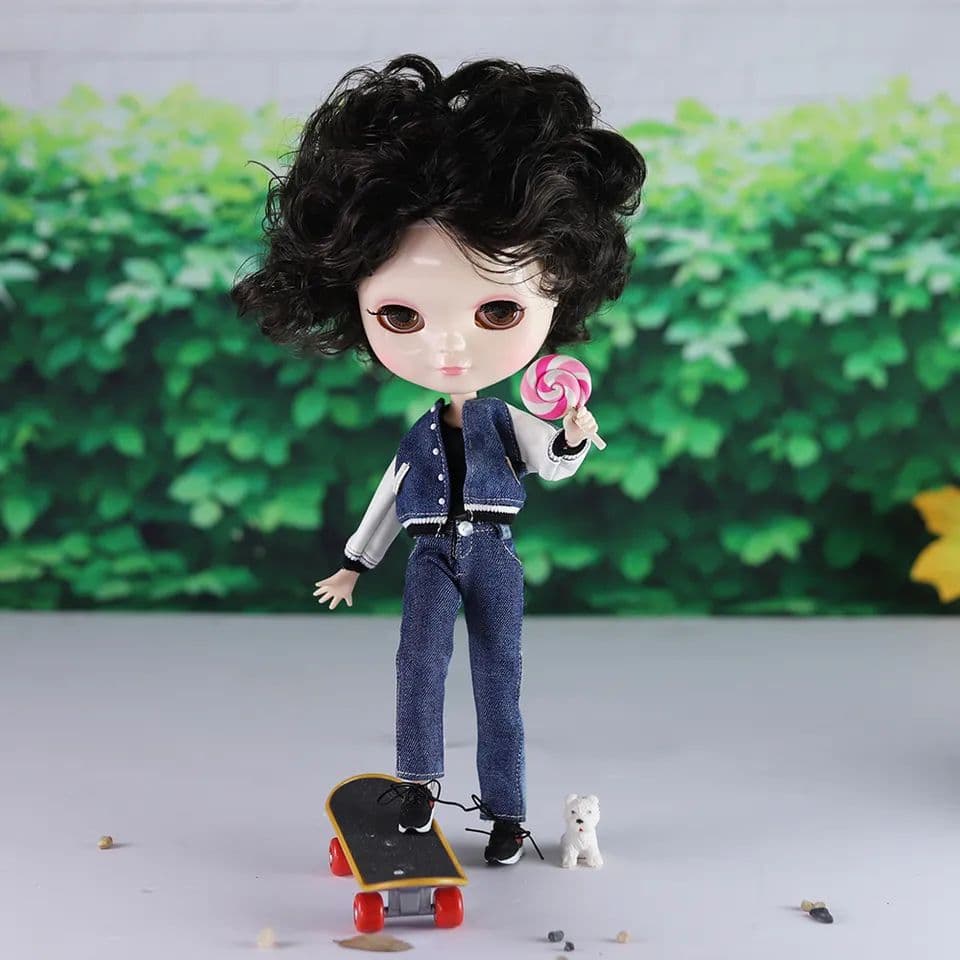 新品アイシードール ボーイシュ 濃いブラウン  アウトフィットフルセット