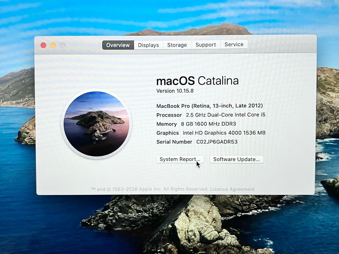美品 MacBook Pro ( Late2012) A1425 動作確認済み