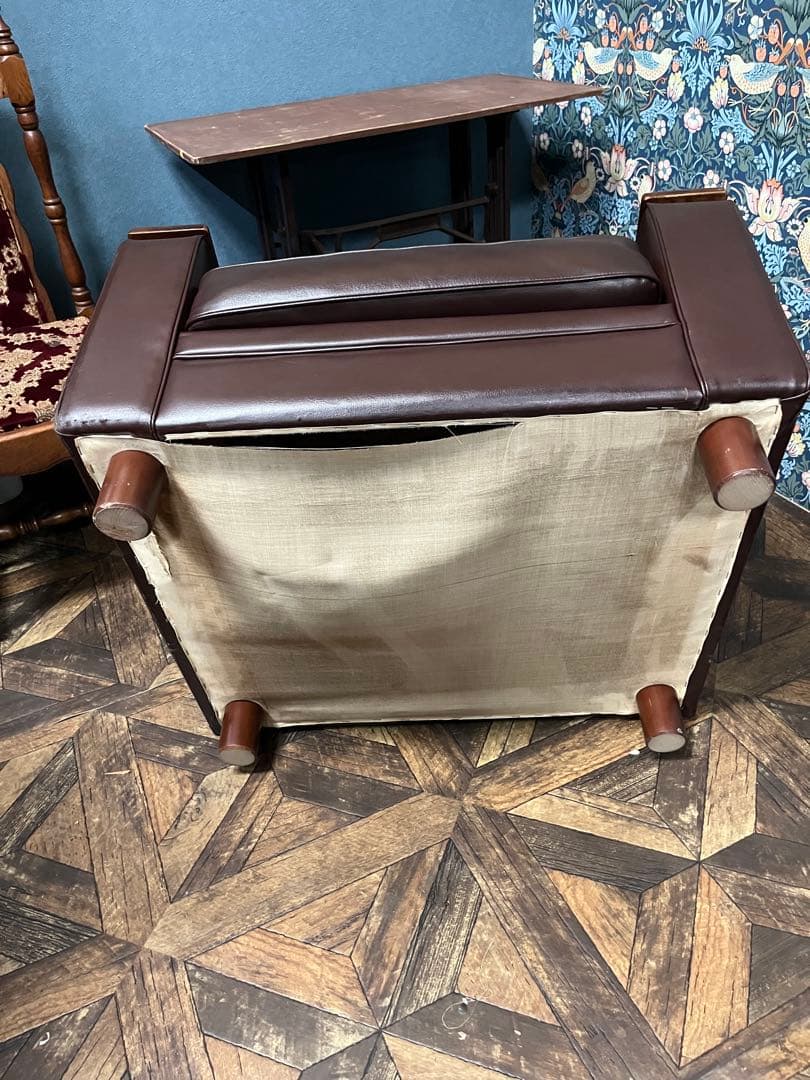 カリモク家具 シングル 1人掛けソファ アンティーク 昭和レトロ 応接