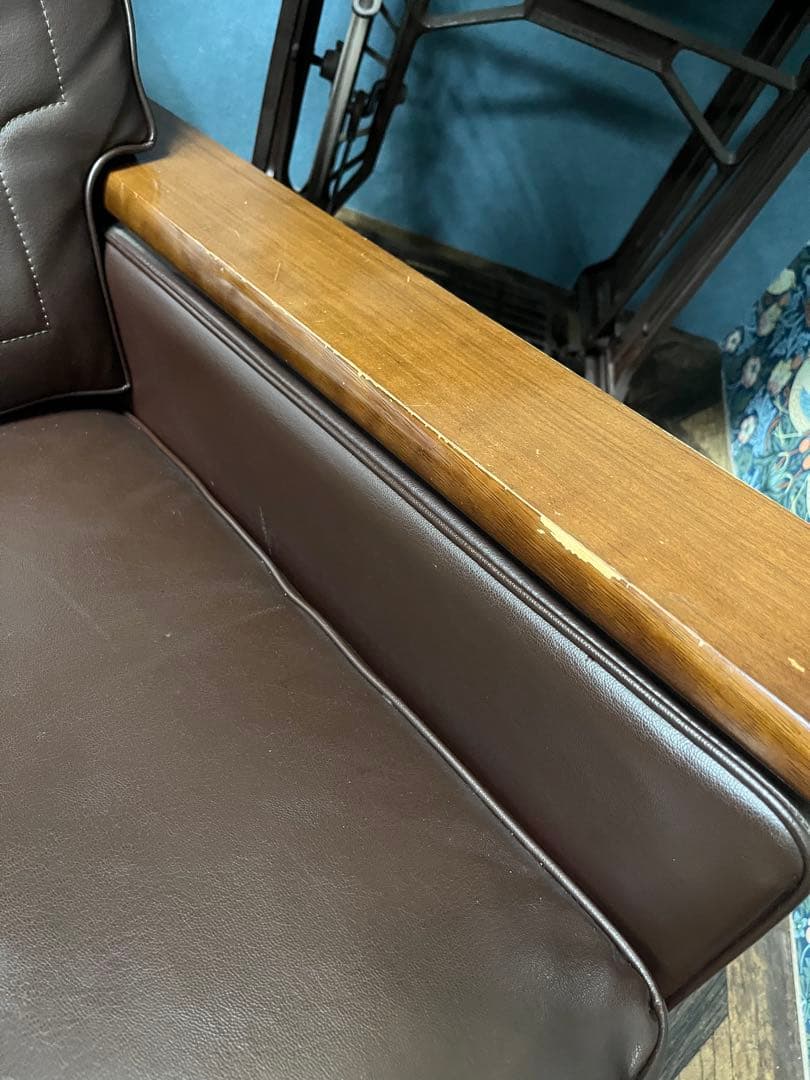 カリモク家具 シングル 1人掛けソファ アンティーク 昭和レトロ 応接