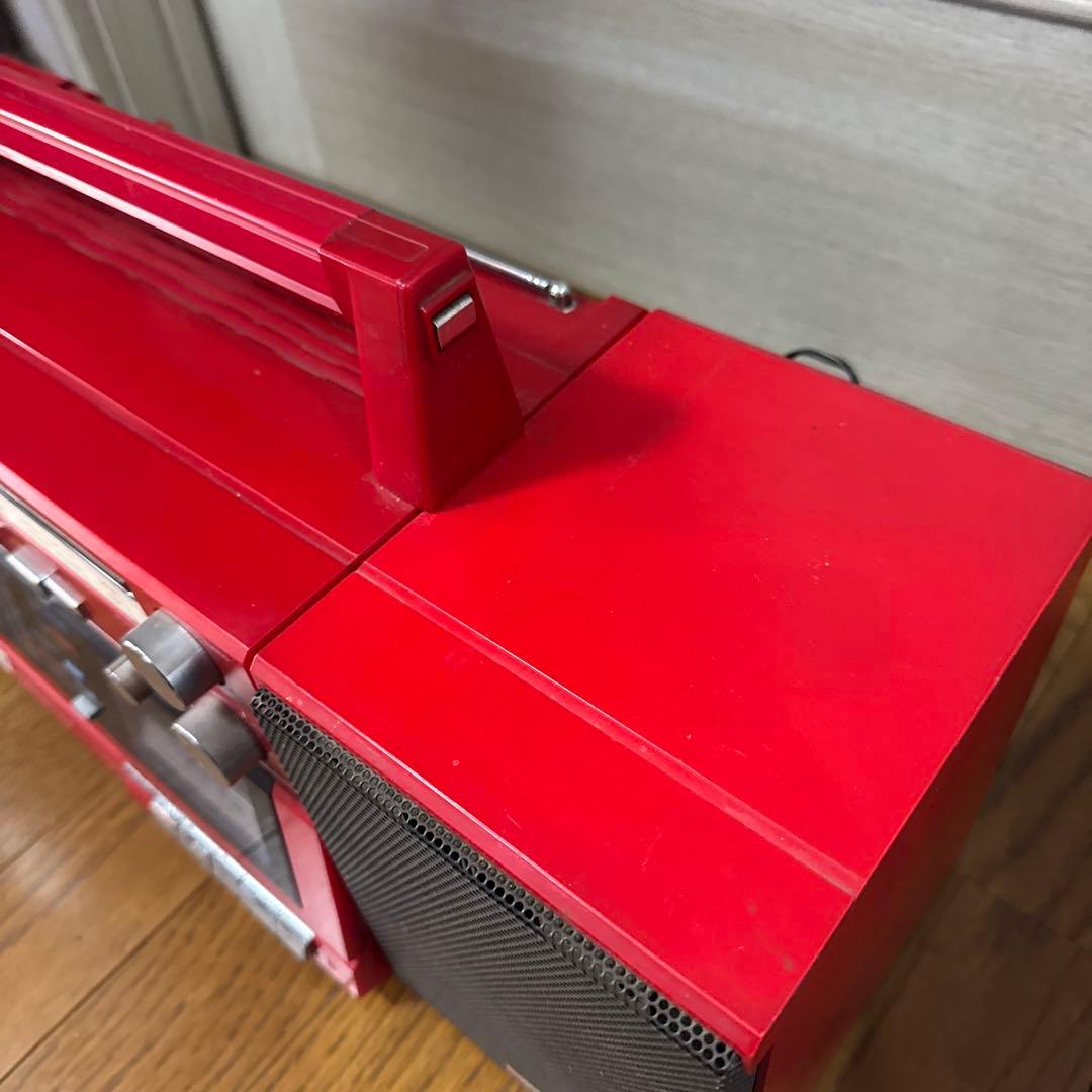 【ジャンク】AIWA CA-3レッドレトロラジカセ