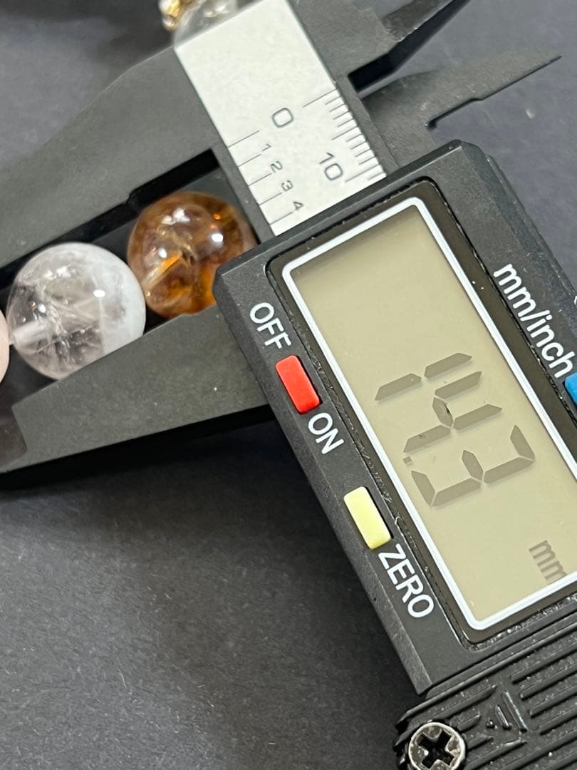 ハートの水入水晶とミックスクォーツのブレスレット