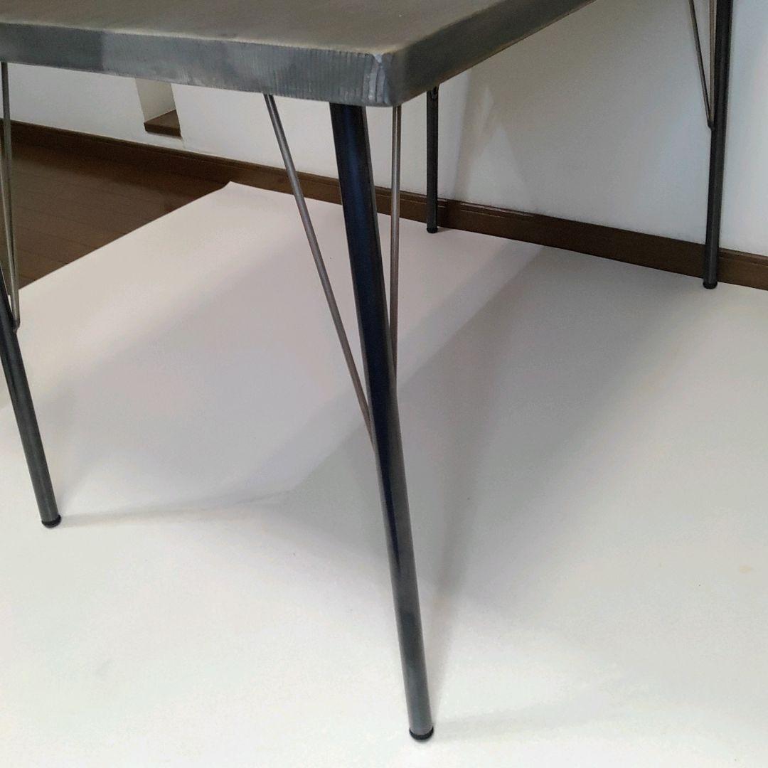 ナチュラル ウッド & アイアン レッグ ソファテーブル 高さ61cm 送料無料