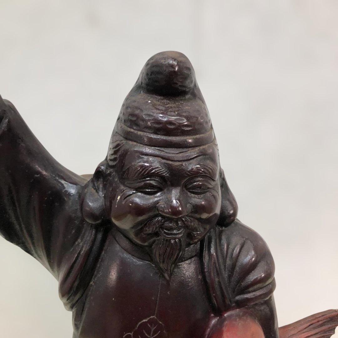 恵比寿像 鯛 七福神 縁起物 大型置物 鉄製 恵比寿様 和風 260308-1
