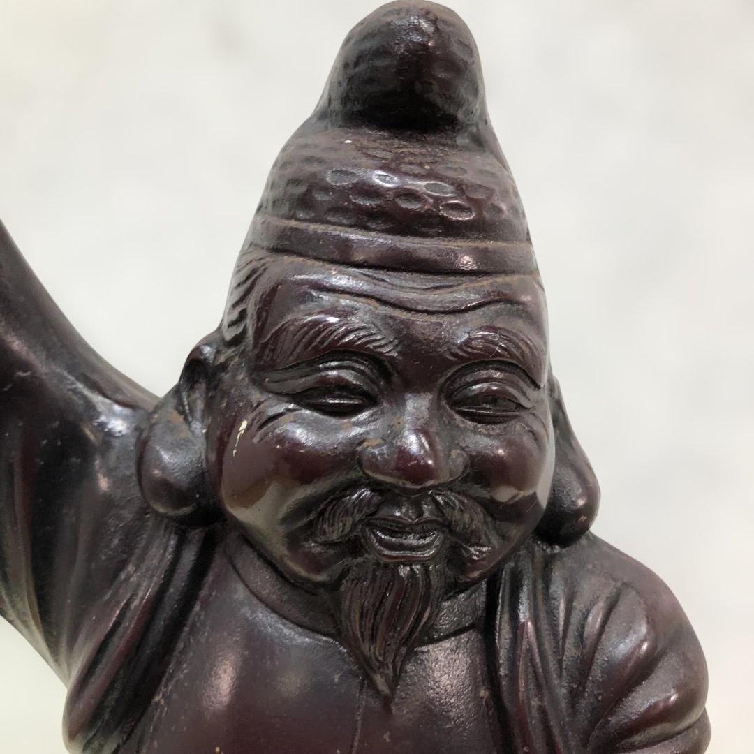 恵比寿像 鯛 七福神 縁起物 大型置物 鉄製 恵比寿様 和風 260308-1