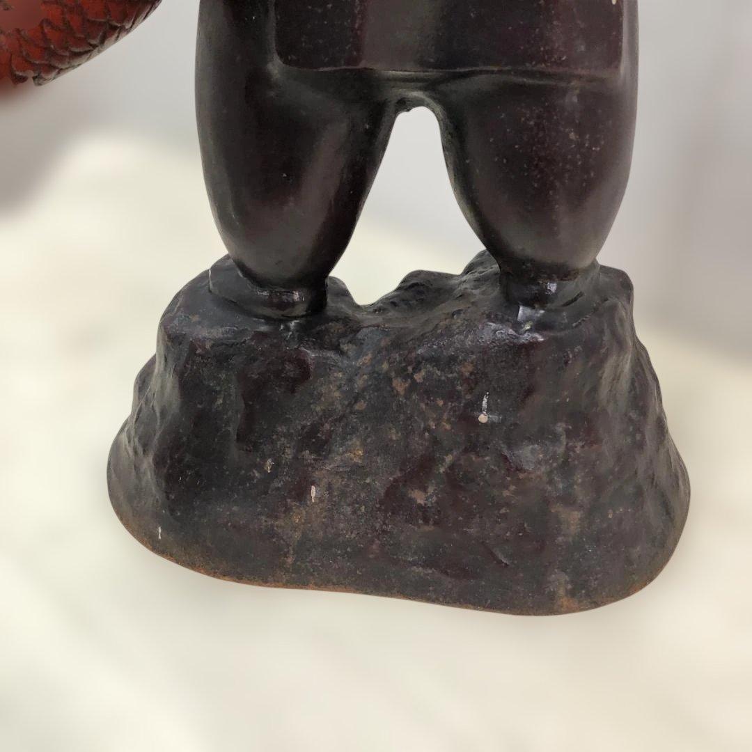 恵比寿像 鯛 七福神 縁起物 大型置物 鉄製 恵比寿様 和風 260308-1