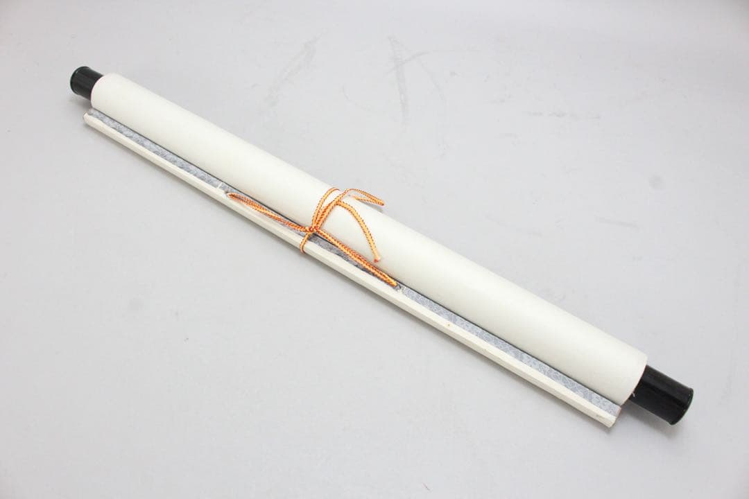 No5343 掛軸　在銘　勁夫　張継詩　楓橋夜泊　四行書　紙本　唐物　送料無料